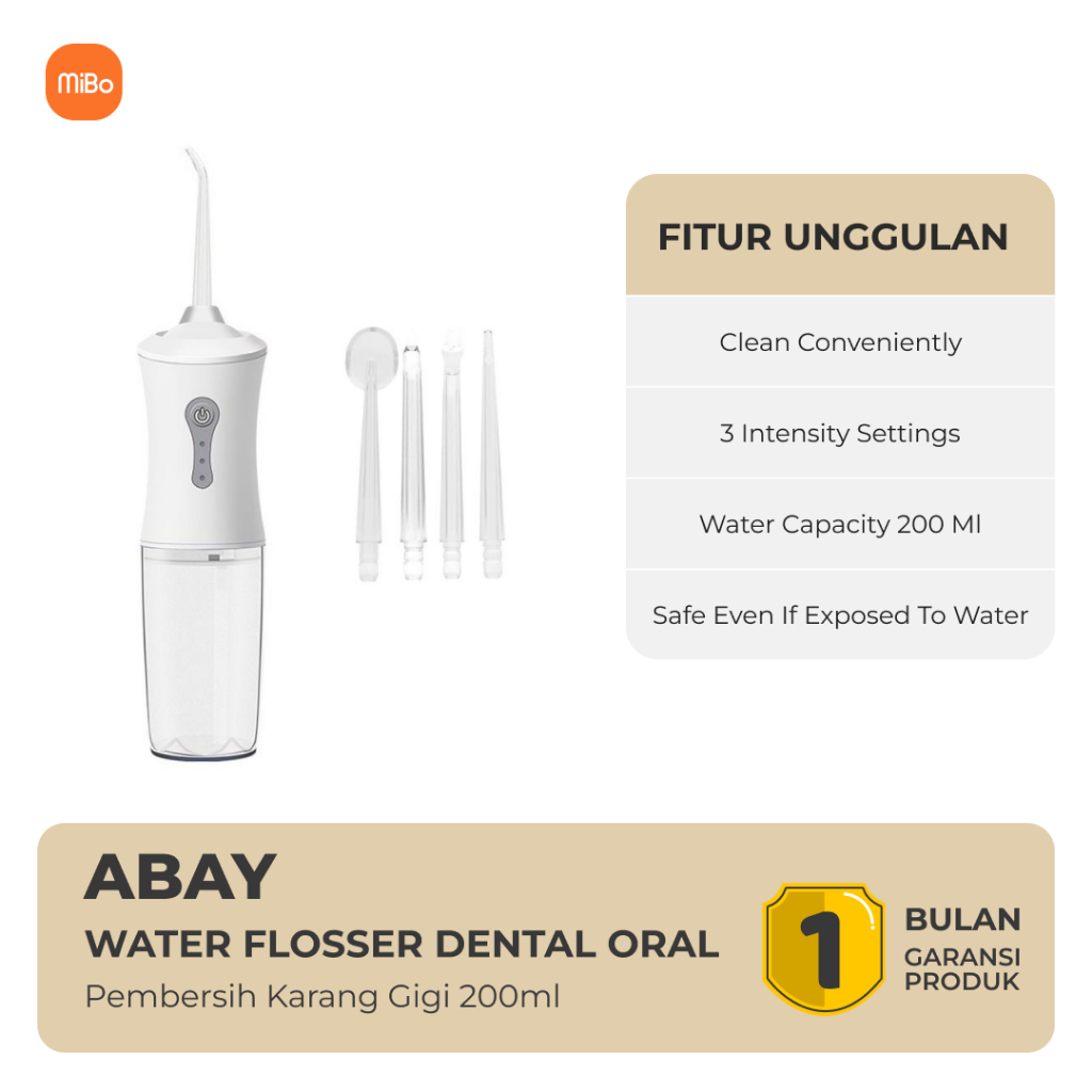 Jual Abay Water Flosser Dental Oral Irrigator Pembersih Karang Gigi 200ml Shopee Indonesia 