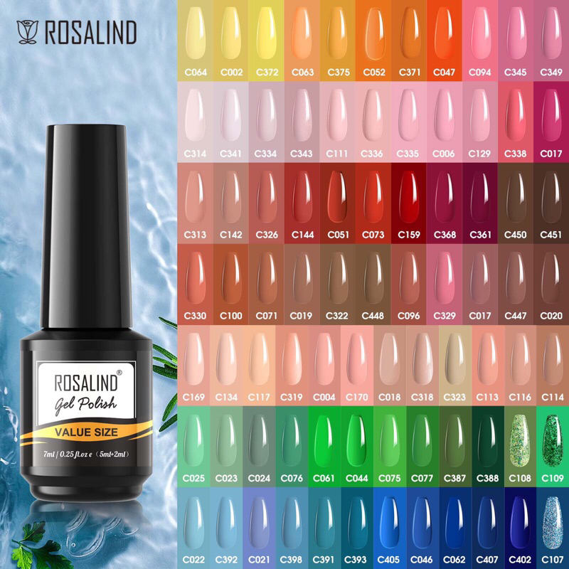 Jual 407 - 483 kutek rosalind uv gel nail polish 7ml new color nail art ...