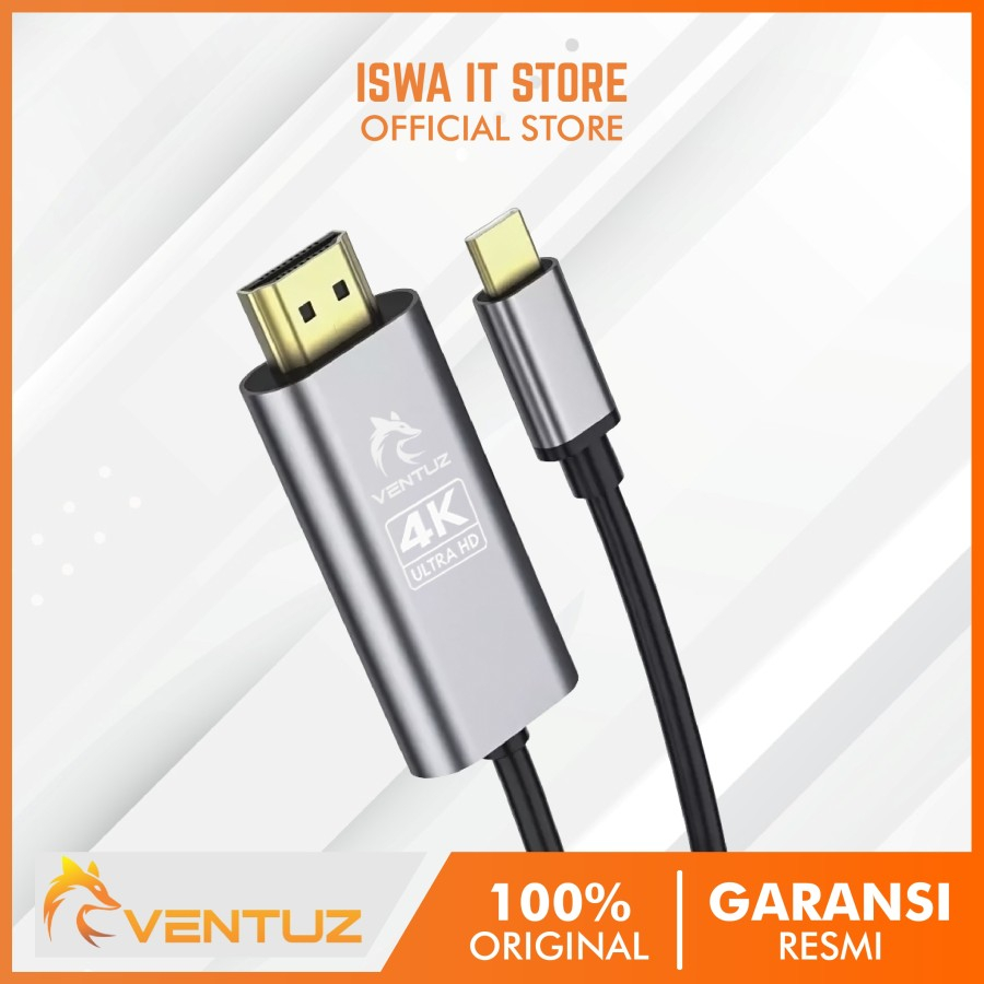 Jual Kabel Mhl Usb Type C To Hdmi Tv K Proyektor Converter Ventuz Shopee Indonesia