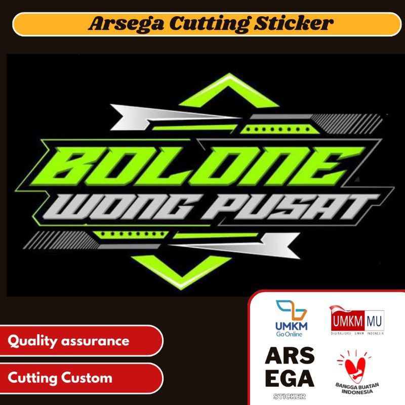 Jual Arsega Sticker Cutting Sticker Bolone Wong Pusat Dekengan Pusat Decals Mobil Vinyl