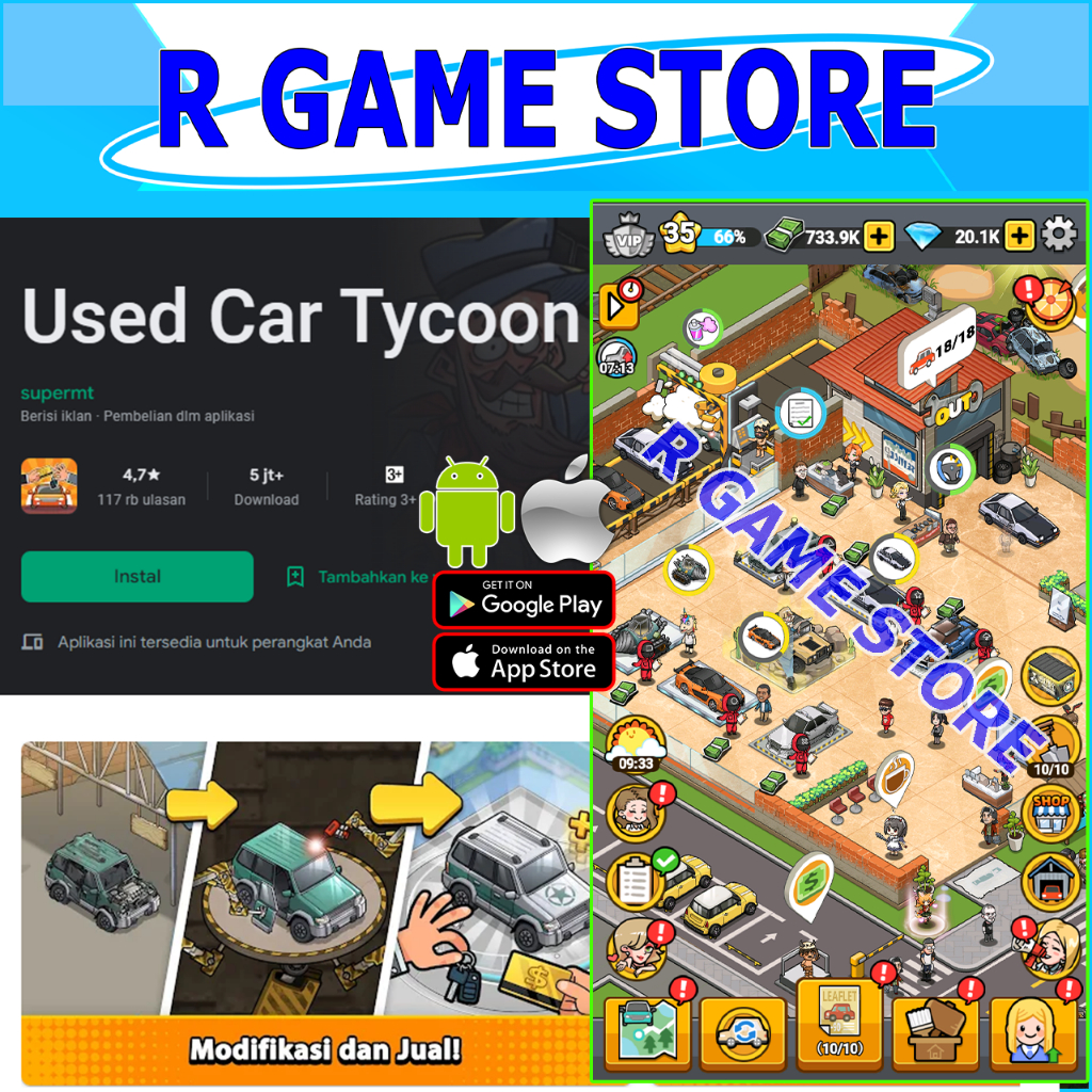 Jual (ORIGINAL) Used Car Tycoon Shopee Indonesia