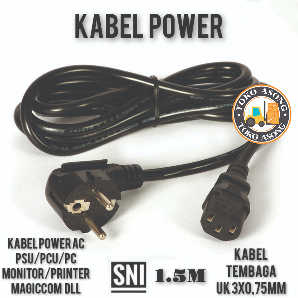 Jual Kabel Power AC PC CPU Komputer dll | Shopee Indonesia