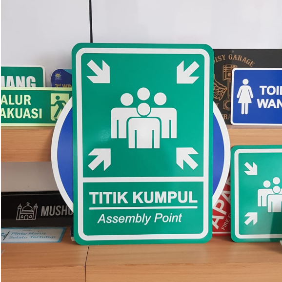 Jual Rambu Assembly Point Titik Kumpul 45cm x 60cm Plat Aluminium ...