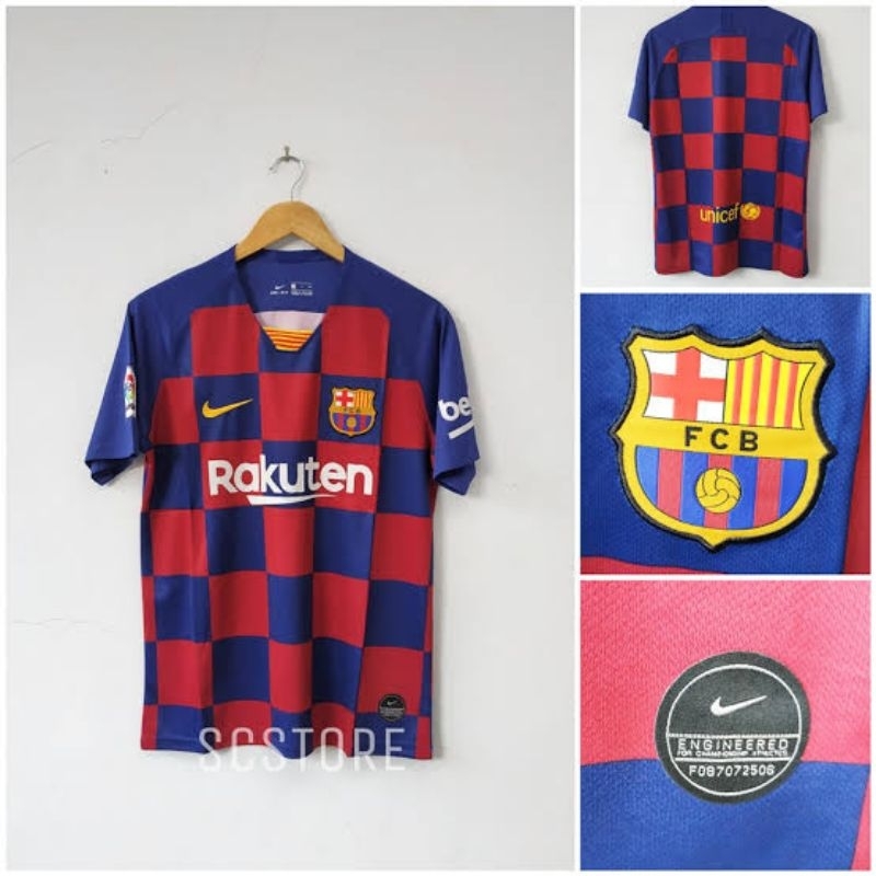 Jual Jersey Barcelona Barca Home Kotak Kotak Sesuai Pict Grade Ori 100% ...