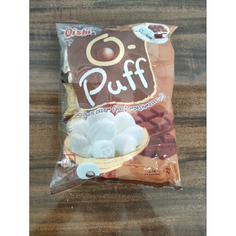 Jual Philippine Oishi Opuff Chocolate Cream Filled Marshmallow isi