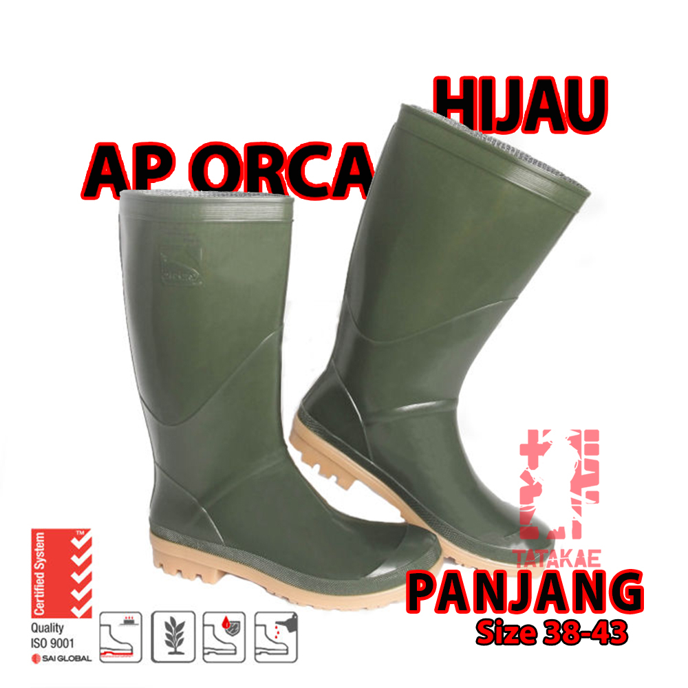 Jual Sepatu AP Boots AP ORCA Hijau sepatu perikanan perkebunan | Shopee ...