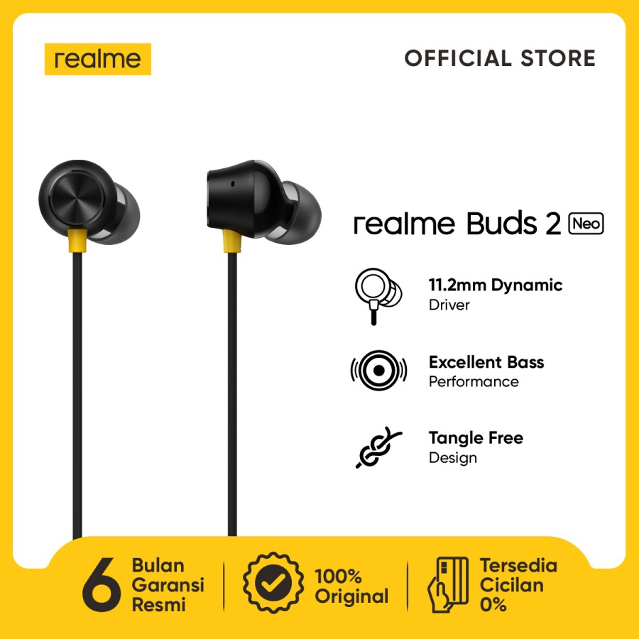 Jual Headset Realme Buds 2 In Ear Earphone Stereo HD Quality Audio ...