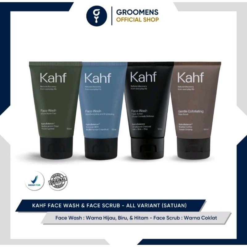 Jual Kahf Face Wash / Face Scrub 100 ml All Variant Kahf Sabun Cuci