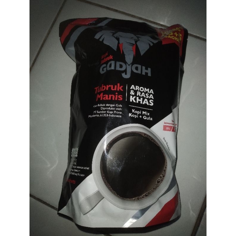 Jual Kopi Gadjah Tubruk Manis Isi 15 Sachet Shopee Indonesia