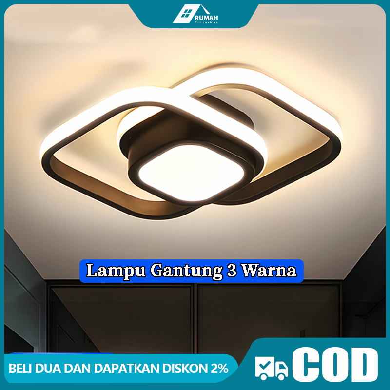 Jual Lampu Siling Modern LED 3 Color Lampu Syiling Ruang Tamu Lampu