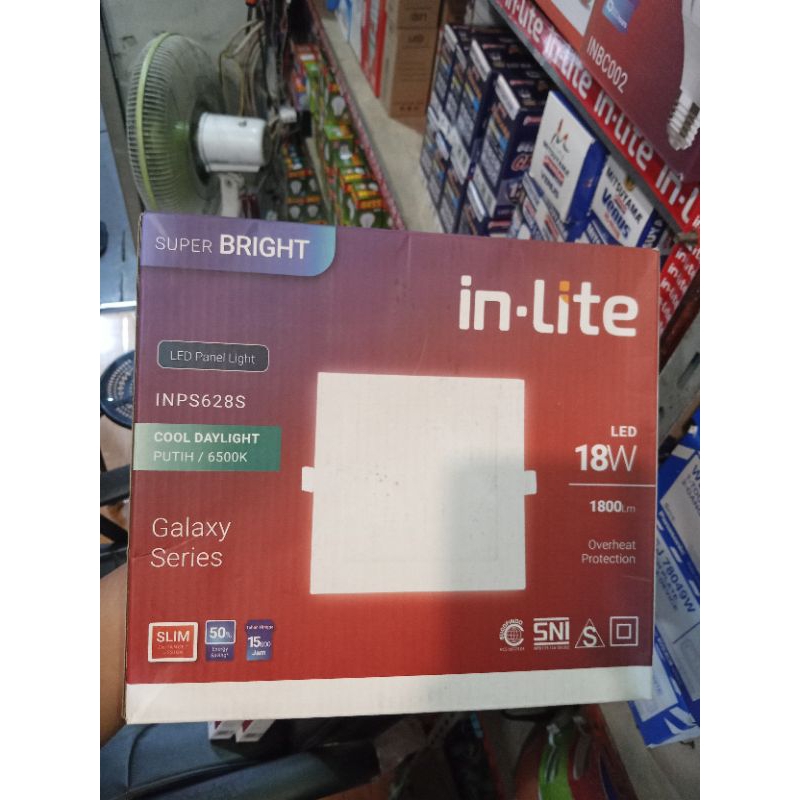 Jual LAMPU BERGARANSI led downlight IB inlite inps628s 18w panel kotak ...