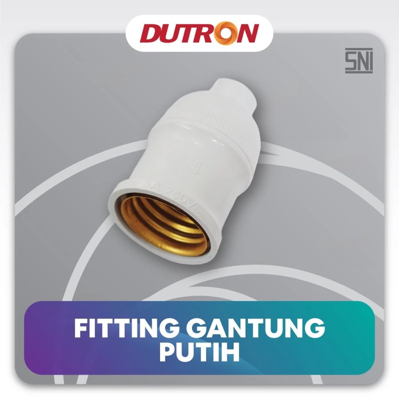 Jual Fitting Gantung Dutron Putih Dv Fgb P Fitting Lampu Gantung Dutron Putih Shopee