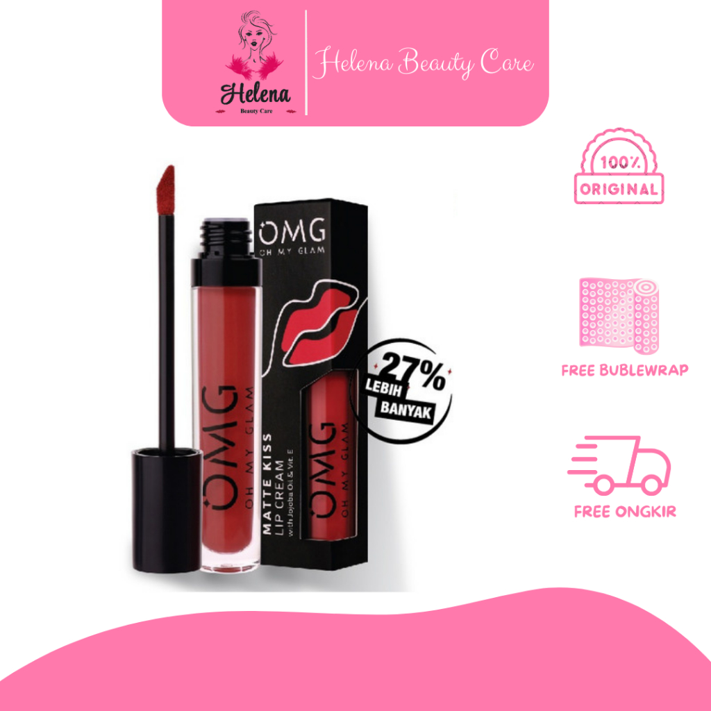 Jual OMG OH MY GLAM Matte Kiss Lip Cream | Shopee Indonesia