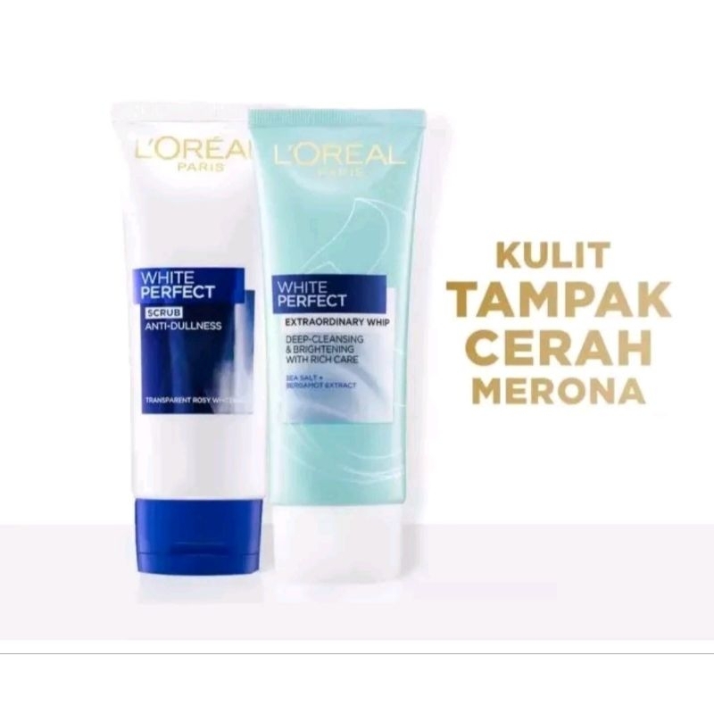 Jual (VIVA4EVA) LOREAL PARIS Aura Perfect Scrub AntiDullness Facial Wash / Extraordinary Whip