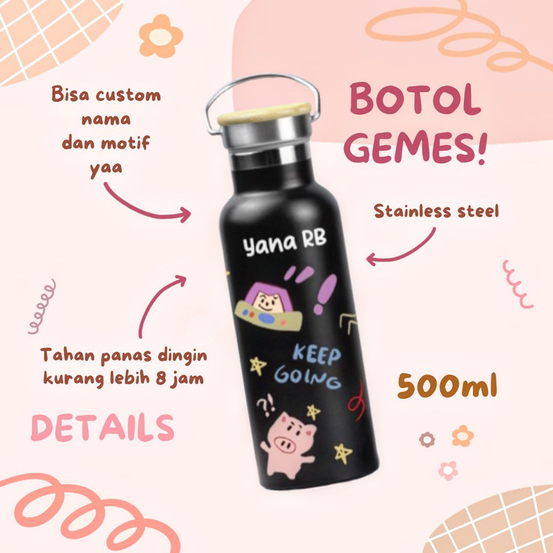 Jual Botol Stainless Steel Tutup Bambu Shopee Indonesia