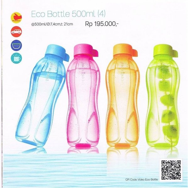 Jual Tupperware Eco Bottle 500ml Shopee Indonesia