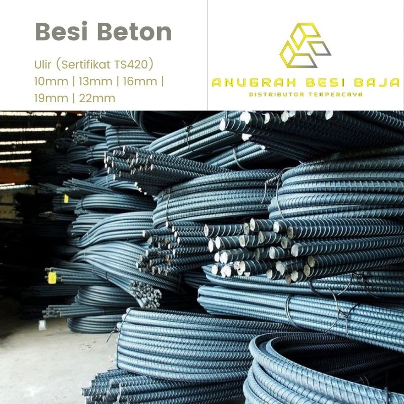 Jual Besi Beton Full Sni 02 Tp280ts280 Ulirpolos 6mm8mm10mm12mm