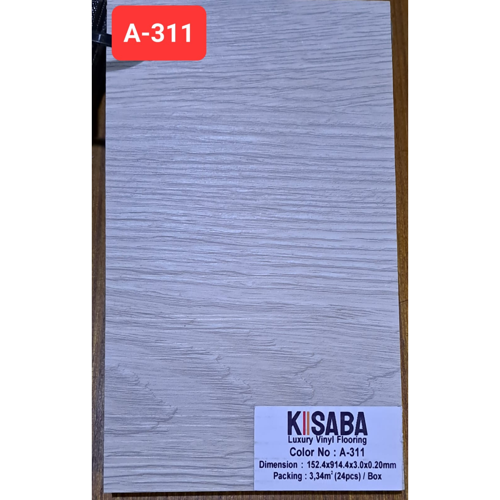 Jual Kisaba Vinyl Plank per Box untuk 3 M2 isi 24 pcs ketebalan 3mm ...