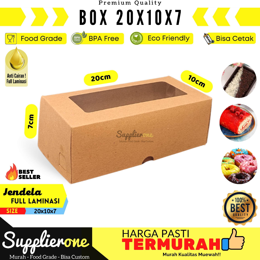 Jual Dus Brownies 20x10x5 / Dus Brownies Box 20x10 / Box Brownies ...