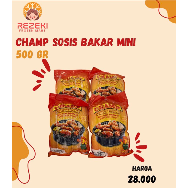 Jual Champ Sosis Bakar Mini Gr Sosis Ayam Kombinasi Isi Pcs Frozen Food Murah