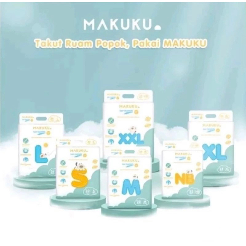 Jual MAKUKU - COMFORT FIT SAP Diapers TAPE NB32 S30 PANTS M28 L26 ...