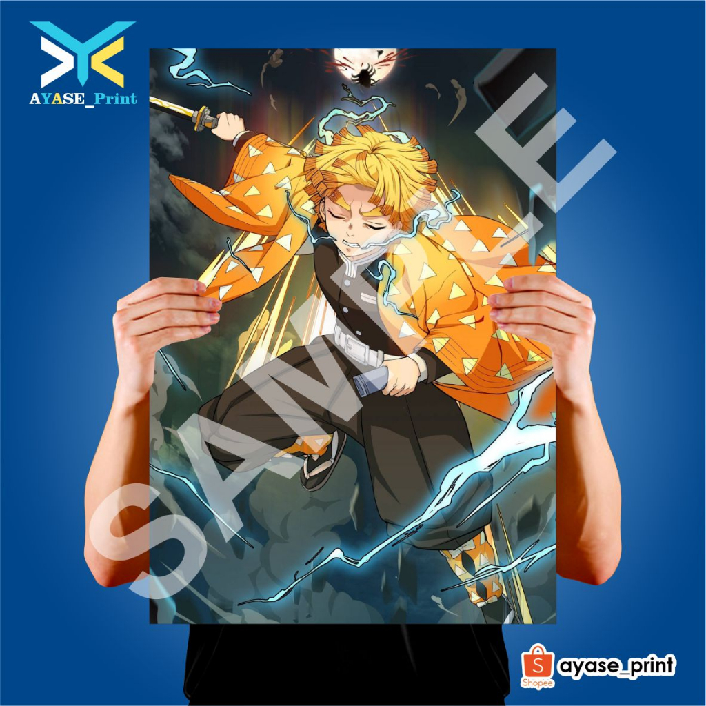 Poster Demon Slayer Tanjiro 70x25 Cm - Affiche Anime Manga Sur Toile - Décoration Murale Pour Chambre Et Salon