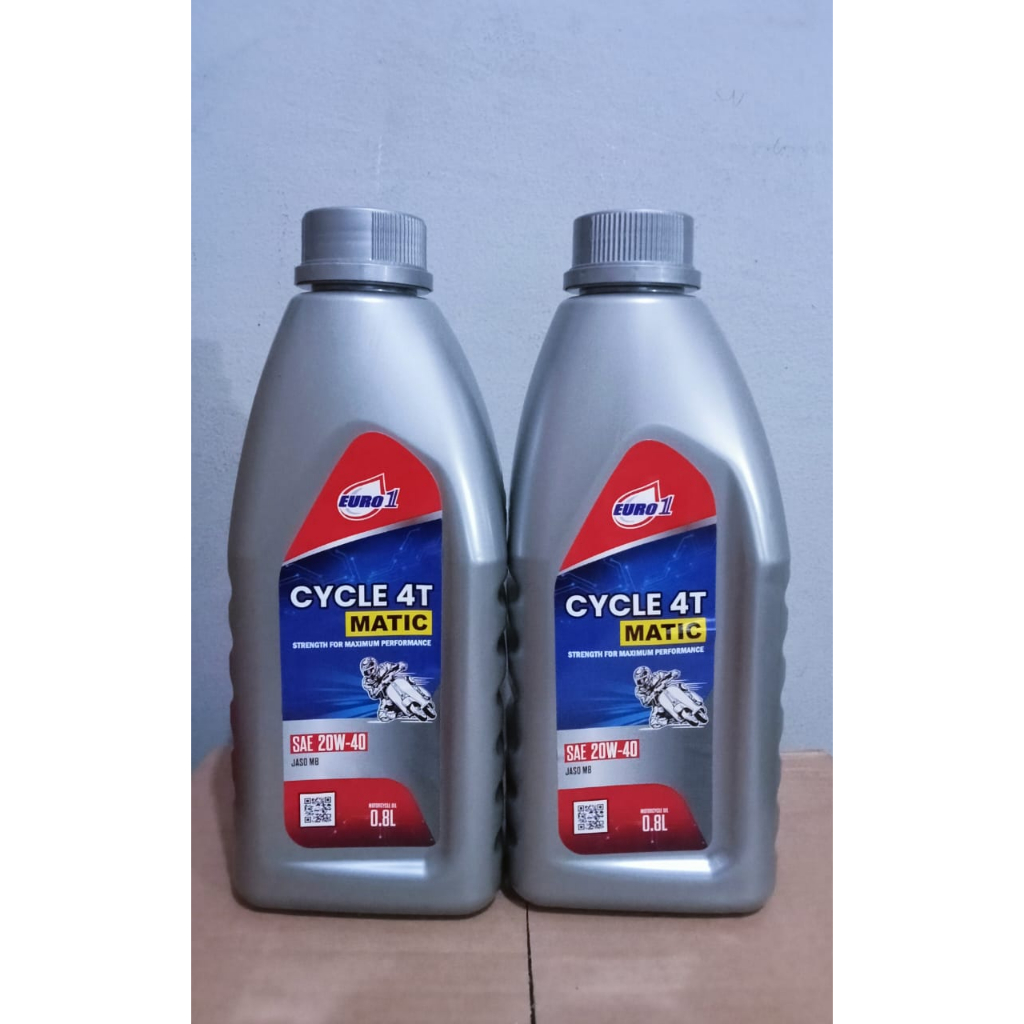 Jual Oli Euro 1 Cycle 4t matic Sae 20W40 Jaso MB 800 ml Shopee Indonesia