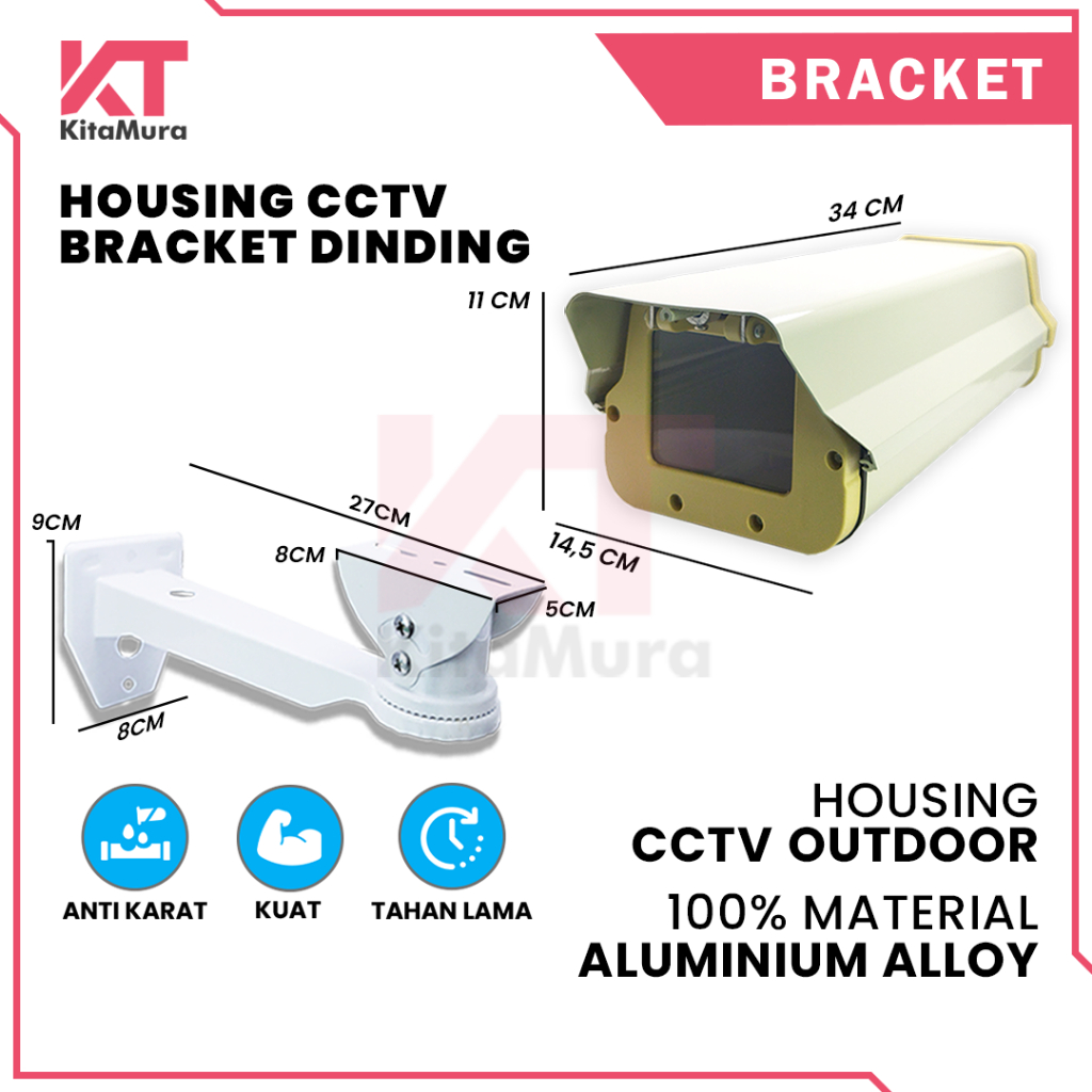 Jual Housing Camera Cctv Outdoor Ukuran Big Include Bracket Dinding ...