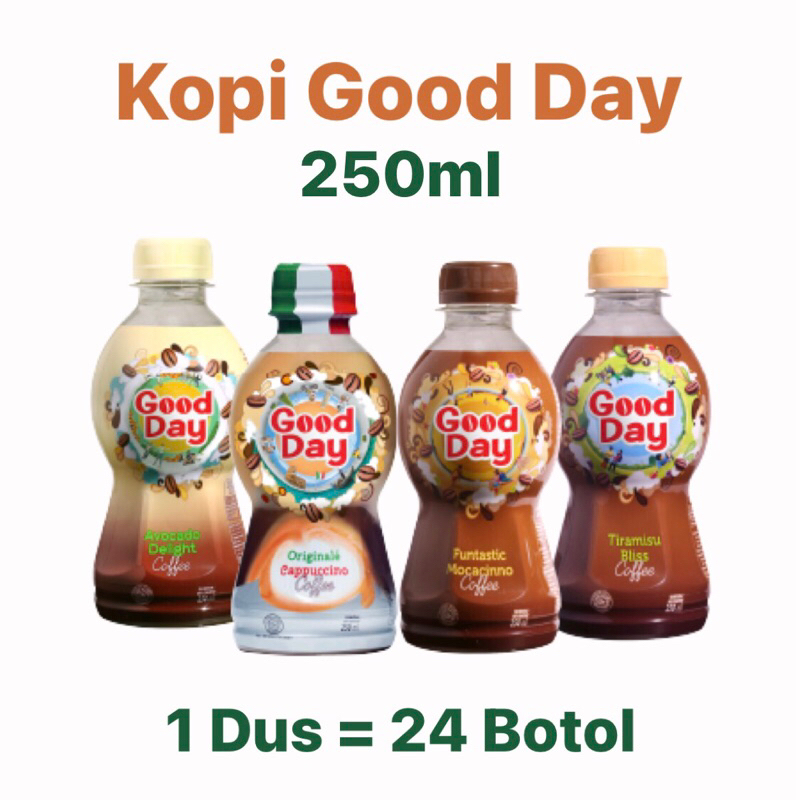 Jual Kopi Good Day Botol 250ml 1 Dus 24 Pcs Rasa Mocacinno Cappuccino Kopi Instant Botol