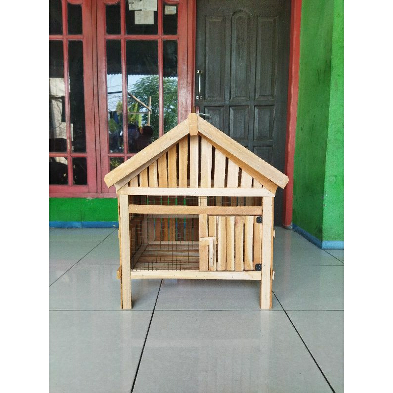 Jual Kandang Ayam Kayu Model Rumah Kayu Mahoni Oven Shopee Indonesia