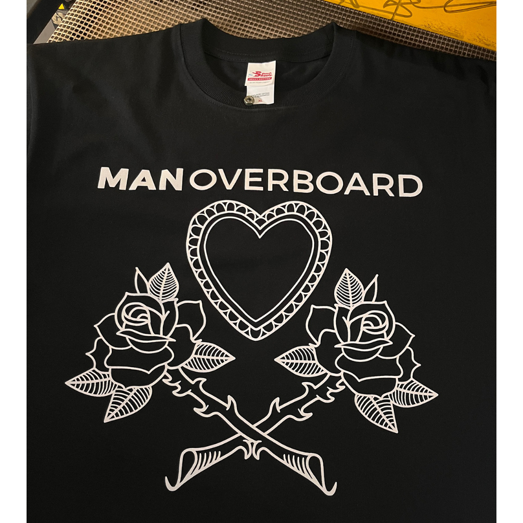 Jual Kaos Band Man Overboard Flower Free Sticker | Shopee Indonesia