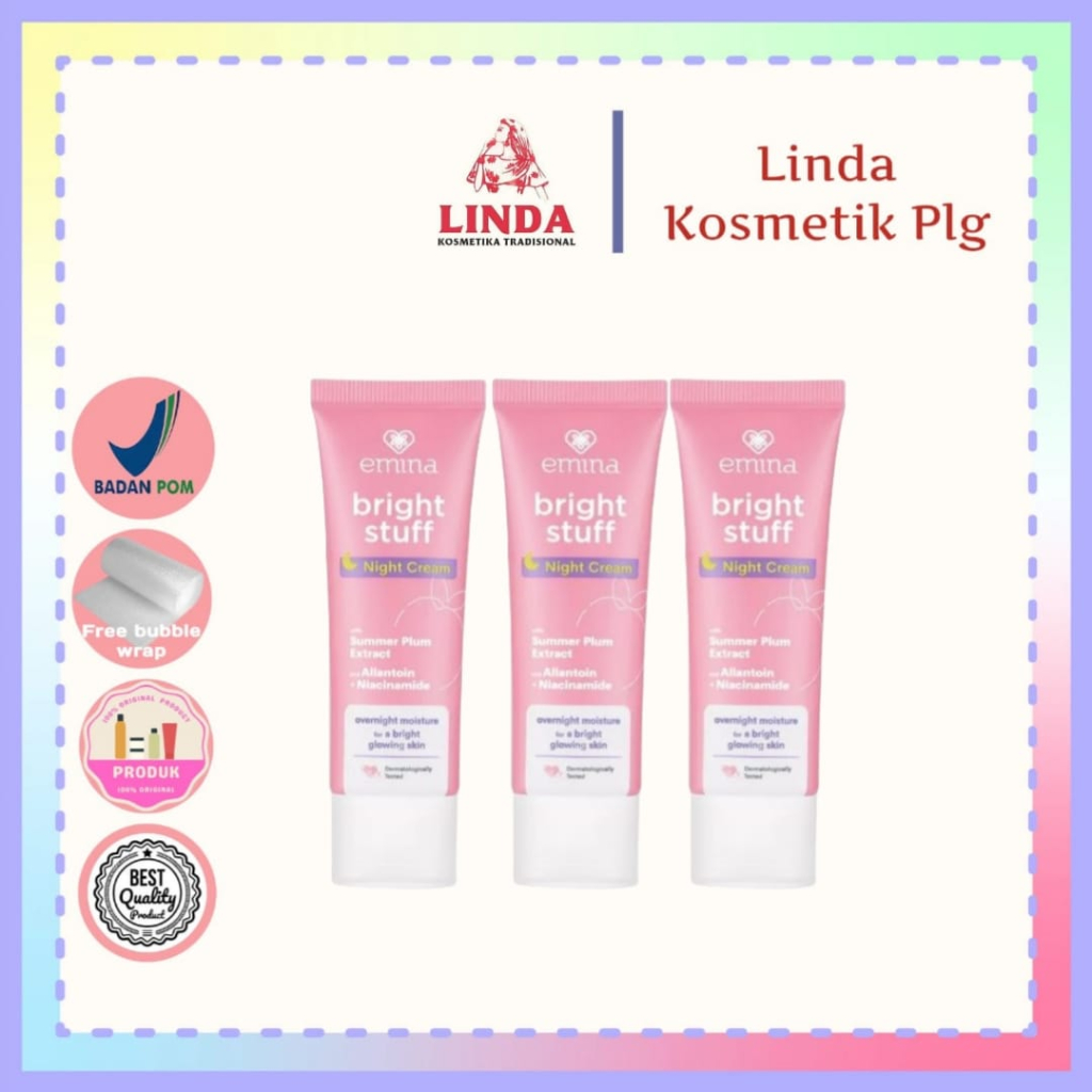 Jual EMINA BRIGHT STUFF NIGHT CREAM 20ML Shopee Indonesia