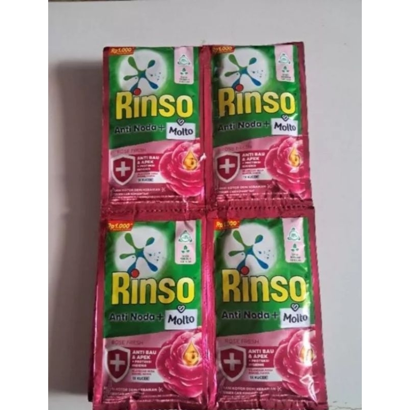 Jual Rinso Cair 38ml Rentengan isi 6sachet (harga 1000an) | Shopee ...