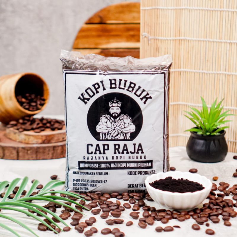 Jual KOPI BUBUK ASLI CAP RAJA 250 GR | Shopee Indonesia