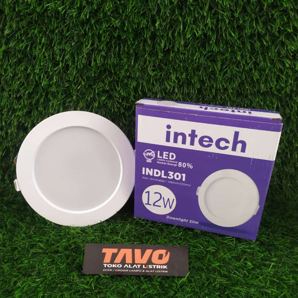 Jual Led Panel Intech Downlight 12 watt putih | Shopee Indonesia