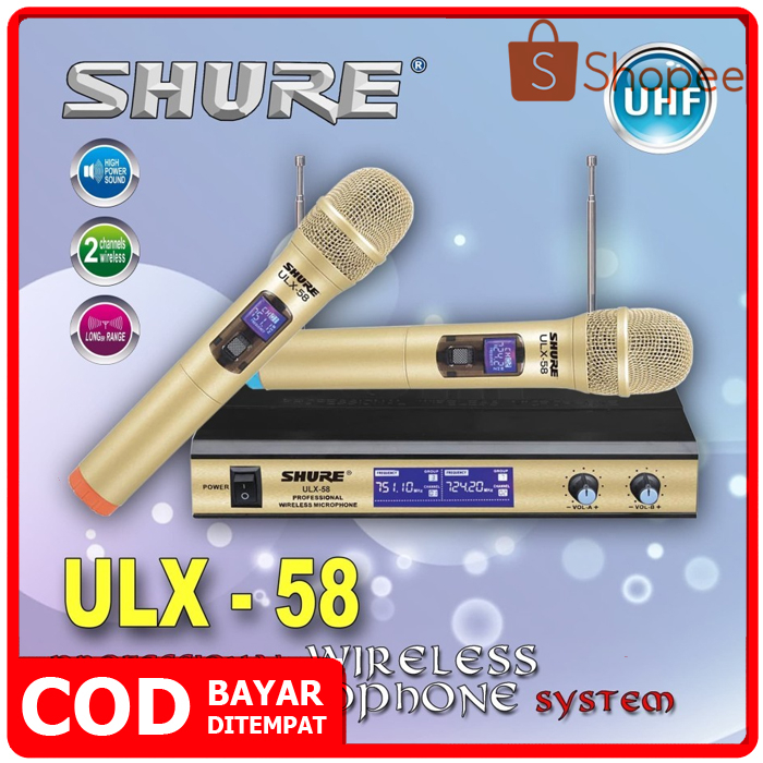 Jual Mic Wireless Shure Ulx Microphone Wireless Mic Tanpa Kabel