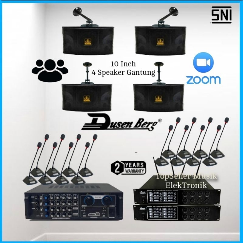 Jual Paket Mic Conference Podium Meja Wireless 16 Mic Dusenberg 4 ...