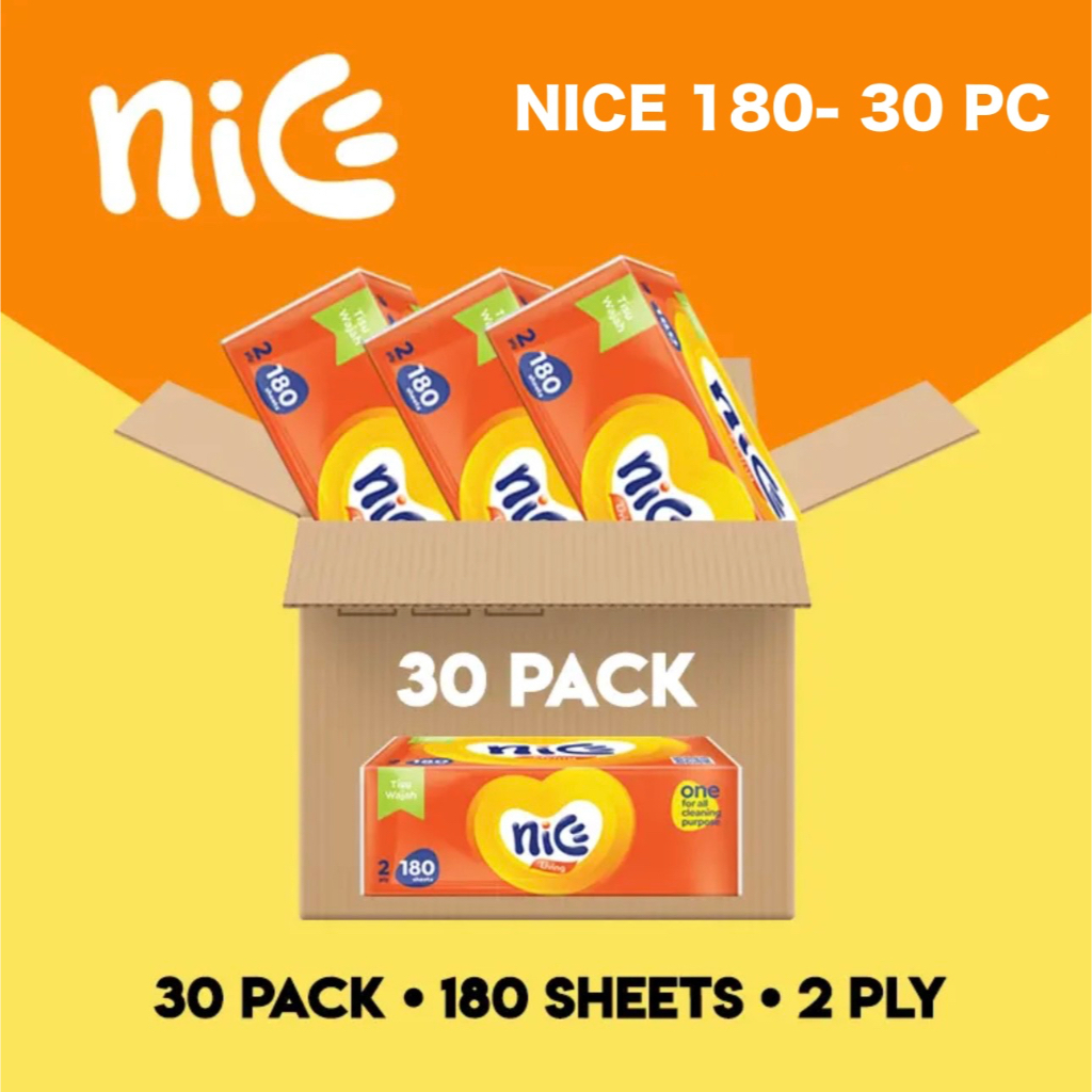 Jual [30 PACK] Nice Facial Tissue Softpack 180 sheet / nice 360 helai ...