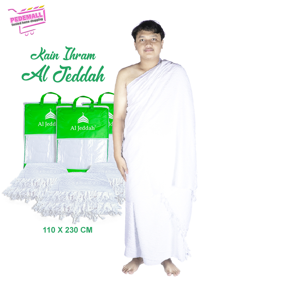 Jual Kain Ihram Al-Jeddah Kain Ihrom Haji Umroh / Handuk Ihram Import ...