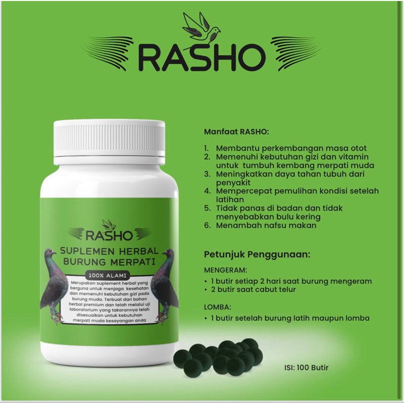 Jual Rasho “ Jamu merpati herbal untuk burung bahan “ | Shopee Indonesia