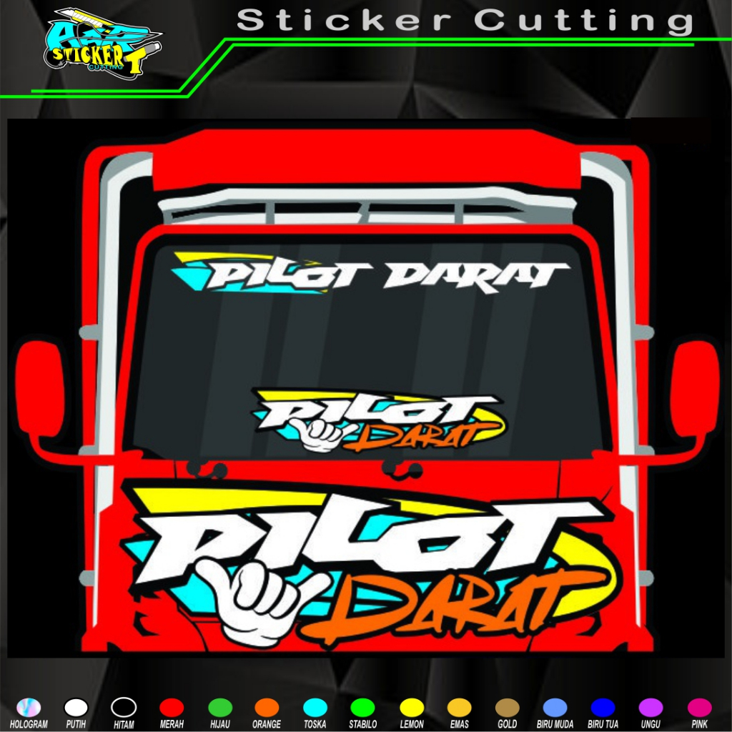 Jual stiker cutting truk kabin depan truck canter ragas hino duro dan ...