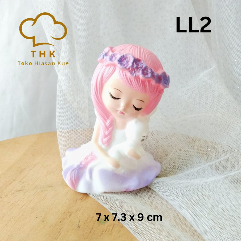 Jual LL2 - Hiasan Kue Cake Topper Boneka Peri Angel Malaikat Kucing ...