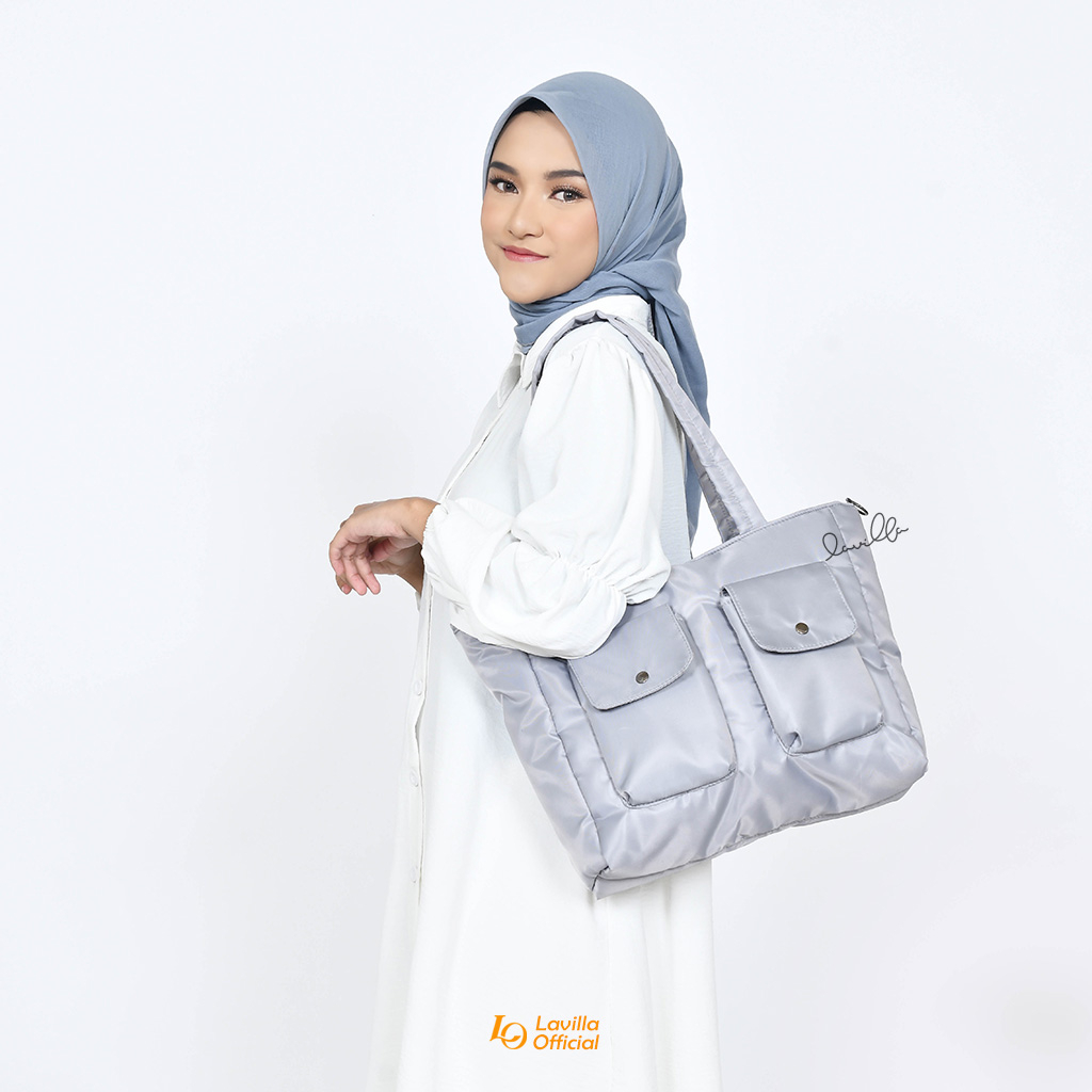 Jual Tote Bag Wanita Free Tali Panjang Puffy Bag Tote Bag Parasut Tas ...