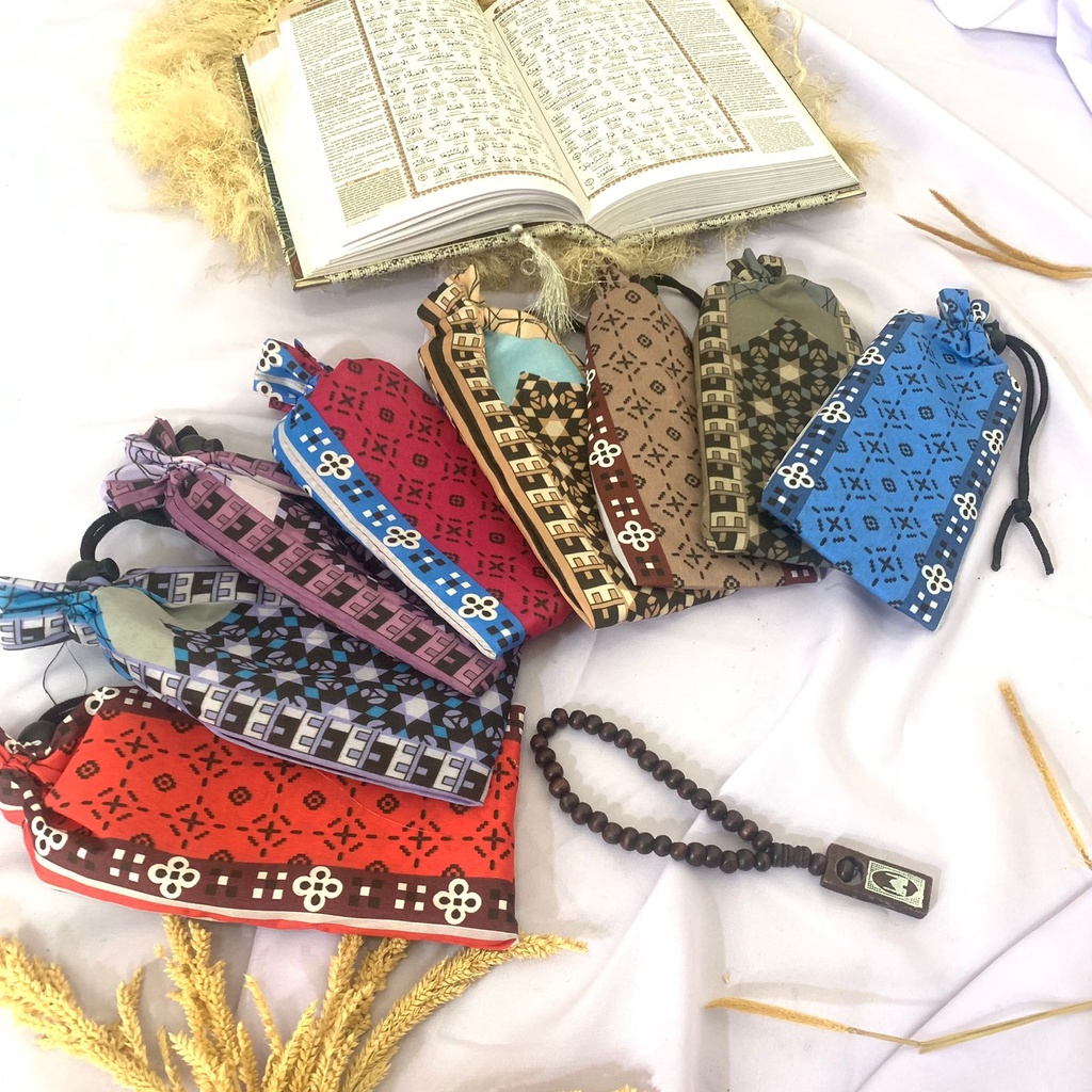 Paket Hemat 10 Pcs Sajadah Travel Pouch Souvenir Umroh Haji