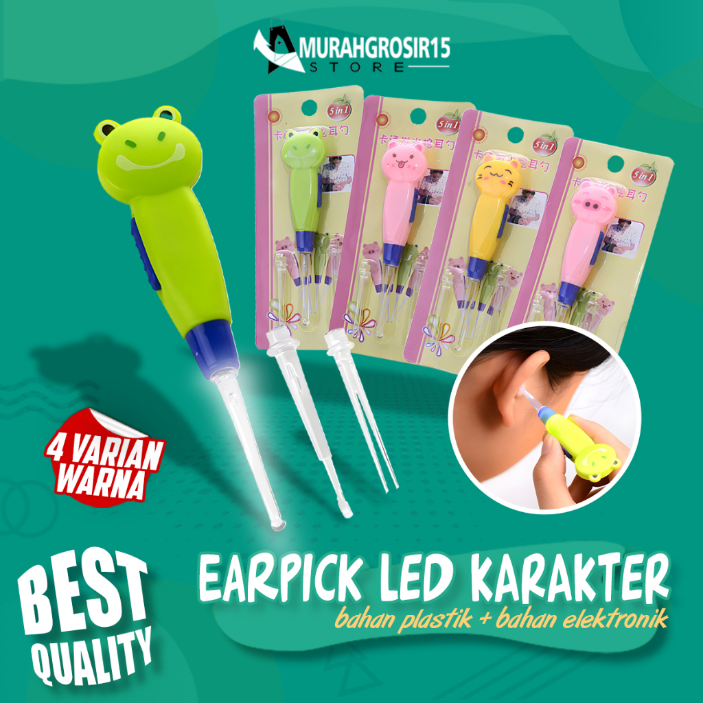 Jual Earpick LED Karakter Cartoon Lucu Cute Animal Korek Kuping ...