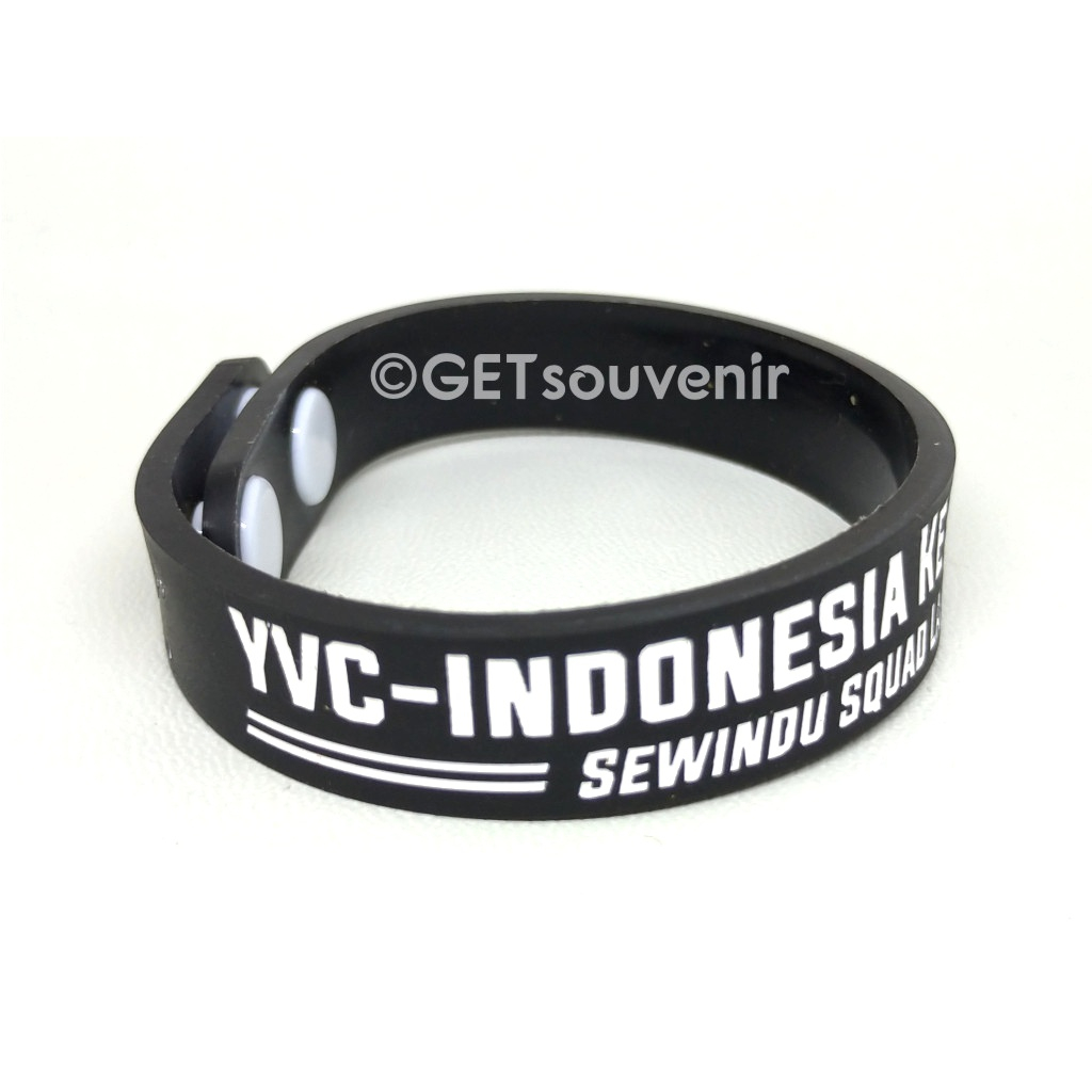 Jual gelang karet kancing custom desain motif emboss ke dalam - belum ...