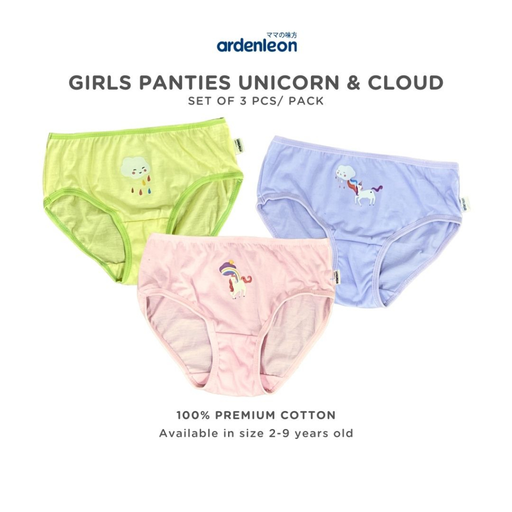 Little M Pack Of 3 Girls Unicorn Celana Dalam Anak Perempuan
