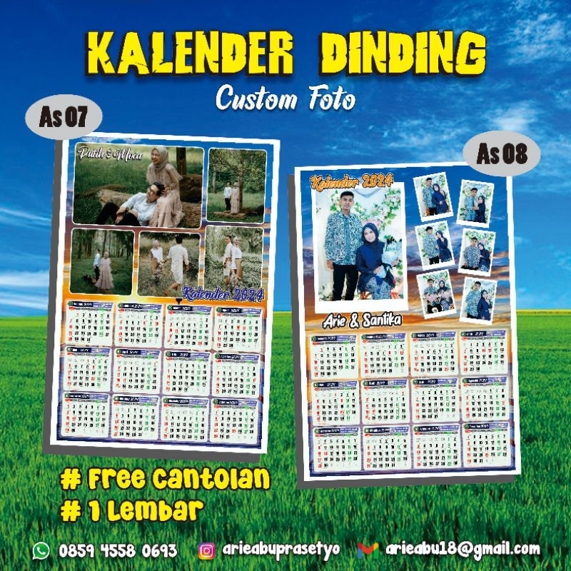 Jual Cetak Kalender Dinding Custom Foto Sendiri | Shopee Indonesia