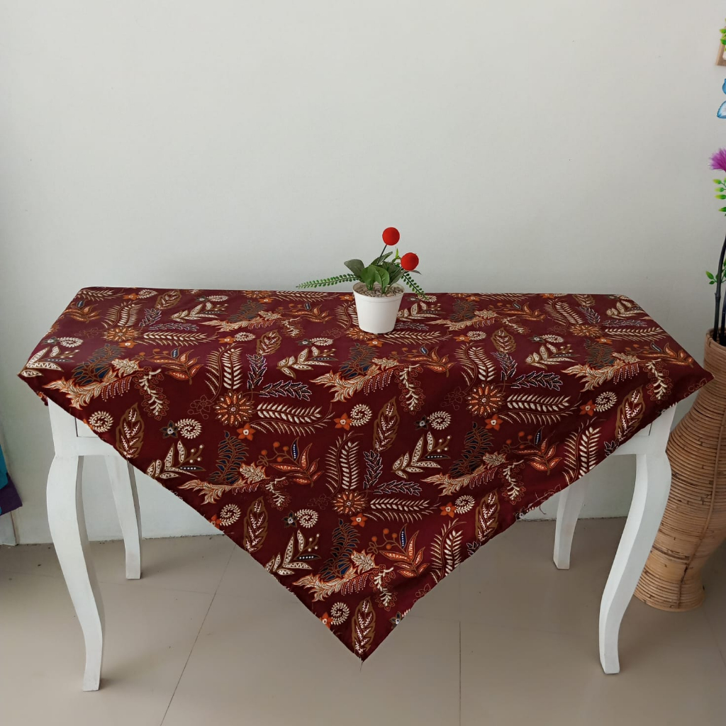 Jual Taplak Meja Batik Kain Katun Ukuran 120x120cm Dekorasi Ruang Tamu ...