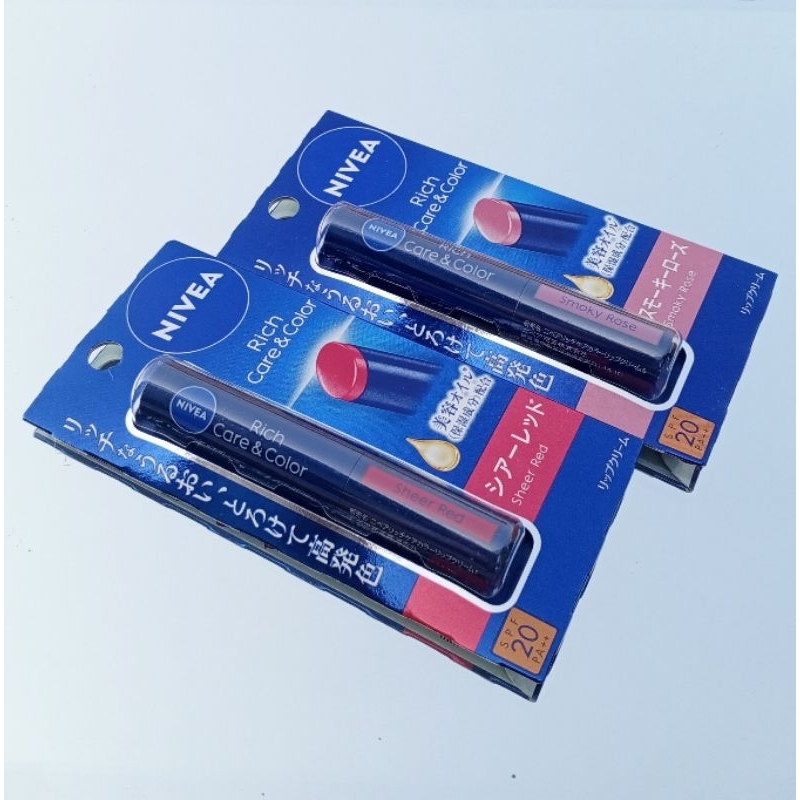 Jual Nivea Rich Care & Color Original Lipbalm Japan | Shopee Indonesia
